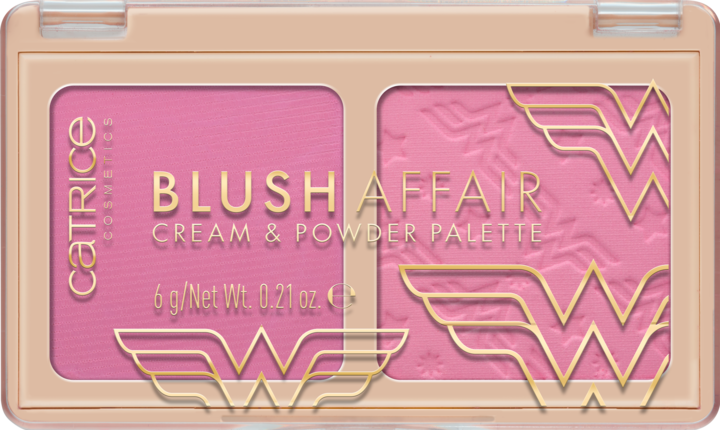Catrice Wonder Woman Blush Affair Cream & Powder Palette (#FD778F, #FF9AA8, Highlighter)