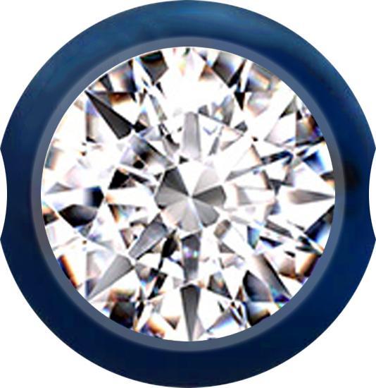Immagine prodotto Star Piercing Palla Chiusura a sfera blu scuro con cristallo argento (senza ottone, Acciaio chirurgico 316L)