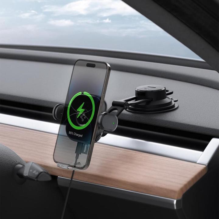 Image du produit Spigen Support voiture avec chargeur UTS35W Onetap Support voiture universel pour pare-brise et tableau de