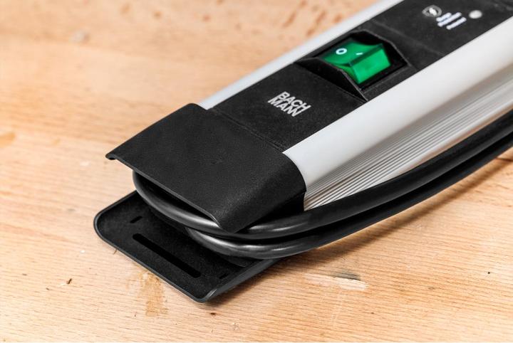 Produktbild Bachmann CONNECTUS 4-Fach Steckdosenleiste (Robuste Mehrfachsteckdose mit Schalter und 2m Kabel) Gra (4x, CEE 7/3, CEE 7/7, Typ 13, 2 m)