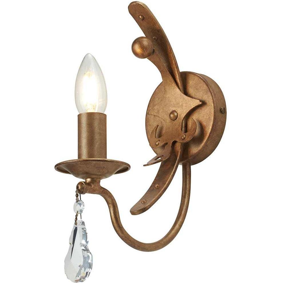 Elstead Lighting Oro Illuminazione Esterna, Lampada Da Parete Windsor E14 Gold Patina, Made In Uk (E14, Ip20)