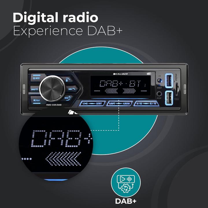Produktbild Caliber RMD035DAB Autoradio mit DAB+ und Bluetooth