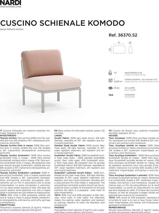 Immagine prodotto Nardi lido (22 x 71 x 45 cm)