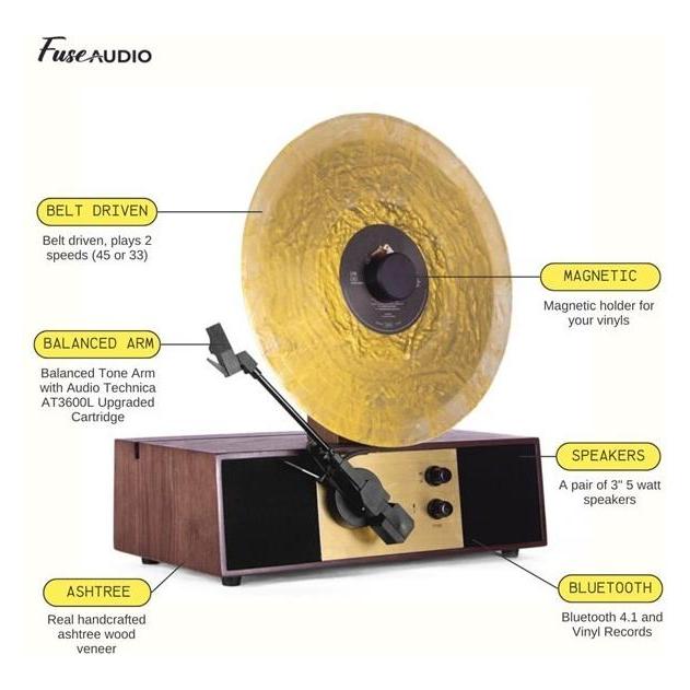 Fuse Audio REC - Audio Technica pick-up - Braun (Tonabnehmer) (Rad-Rec-2)