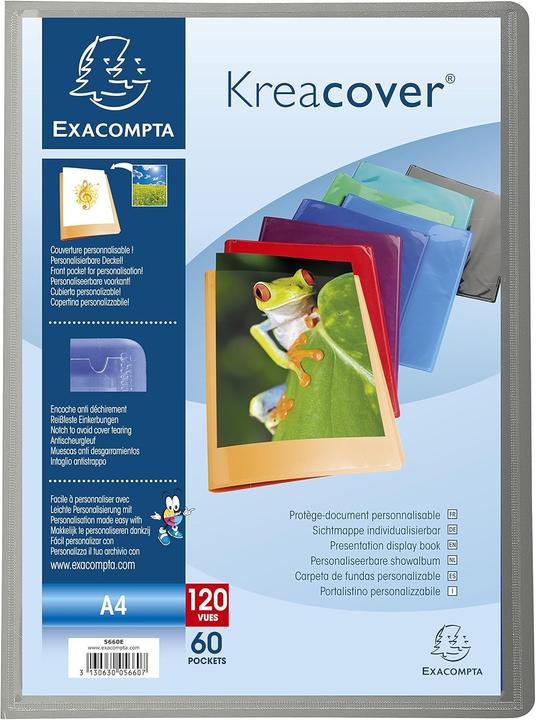 Actual product image Exacompta Kreacover Semi-Rigid Opaque PP Display Book (A4, 8x)