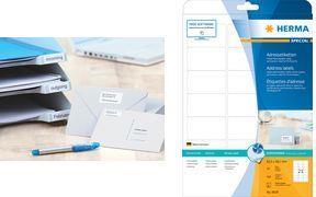 Produktbild HERMA Inkjet Adressetiketten A4