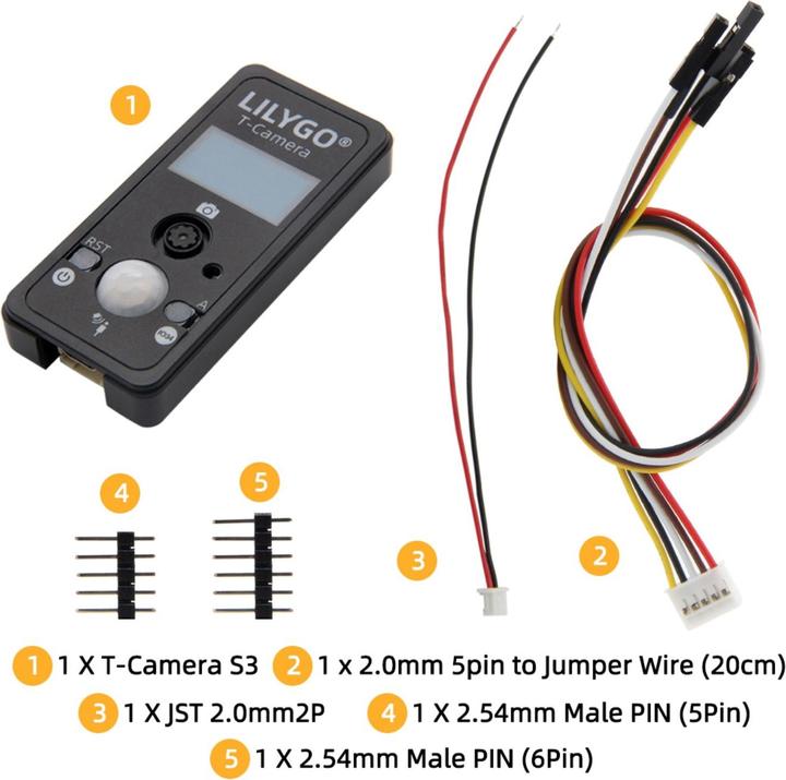 Image du produit Lilygo T-Camera S3 OV2640 avec boîtier