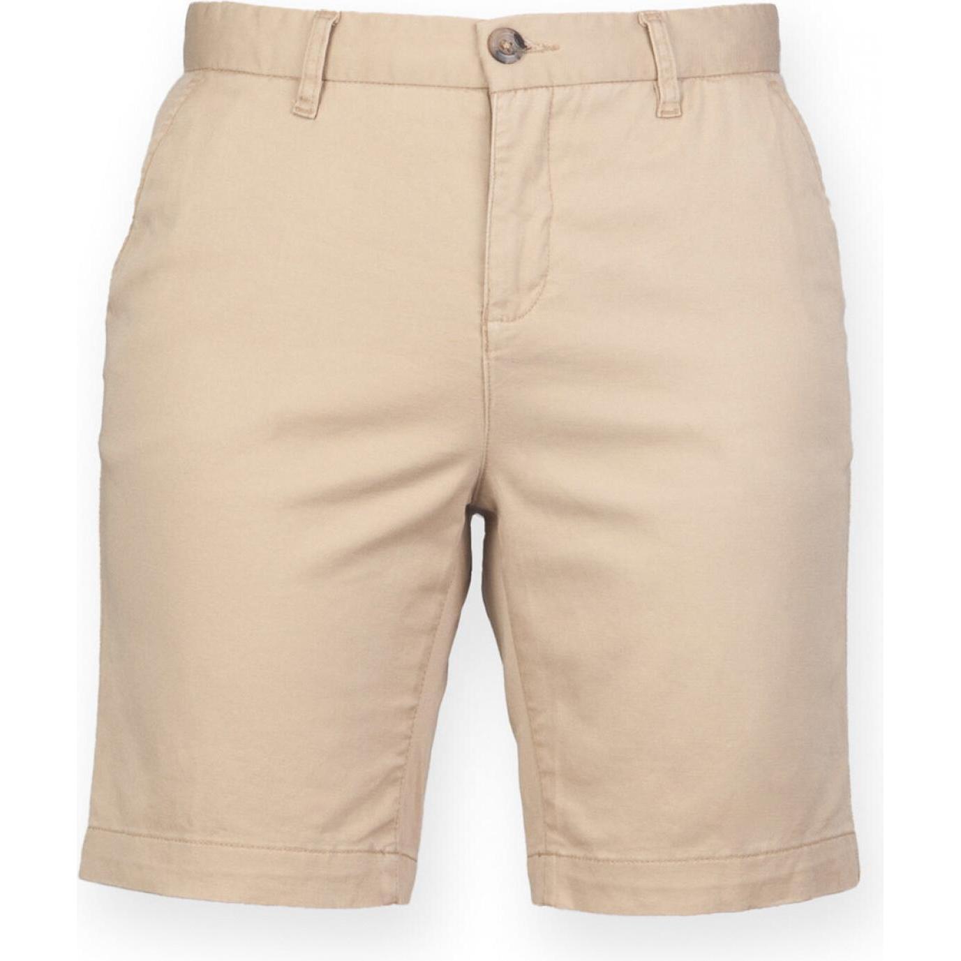 Front Row, Damen, Shorts, Stretch-Chino-Shorts, Damen, Grau, (XL)