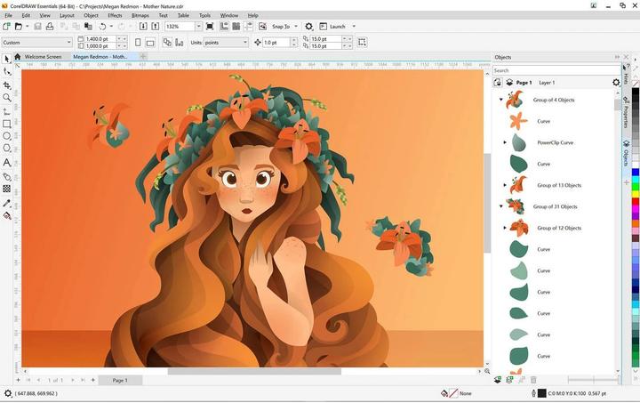 Image du produit Corel CorelDRAW Essentials 2024 (1 Utilisateur, 1 Périphériques/Utilisateurs, Illimité)
