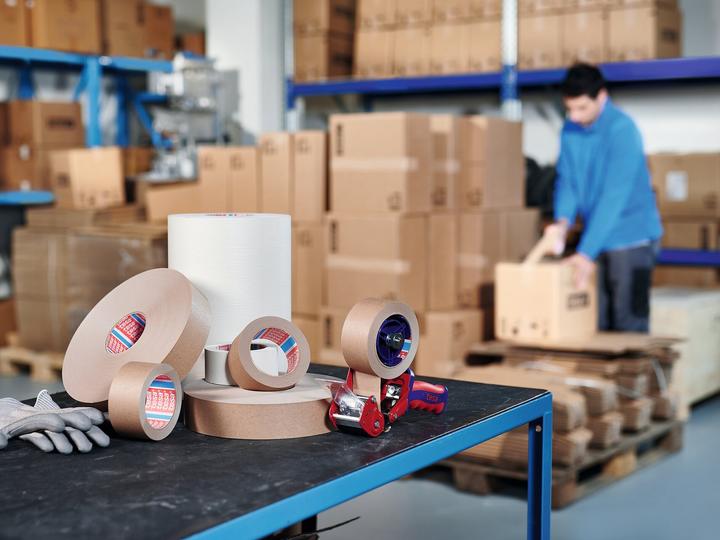Actual product image tesa Packaging tape Papier pack® 4713 chamois Length 50 m Width 75 mm (75 mm)