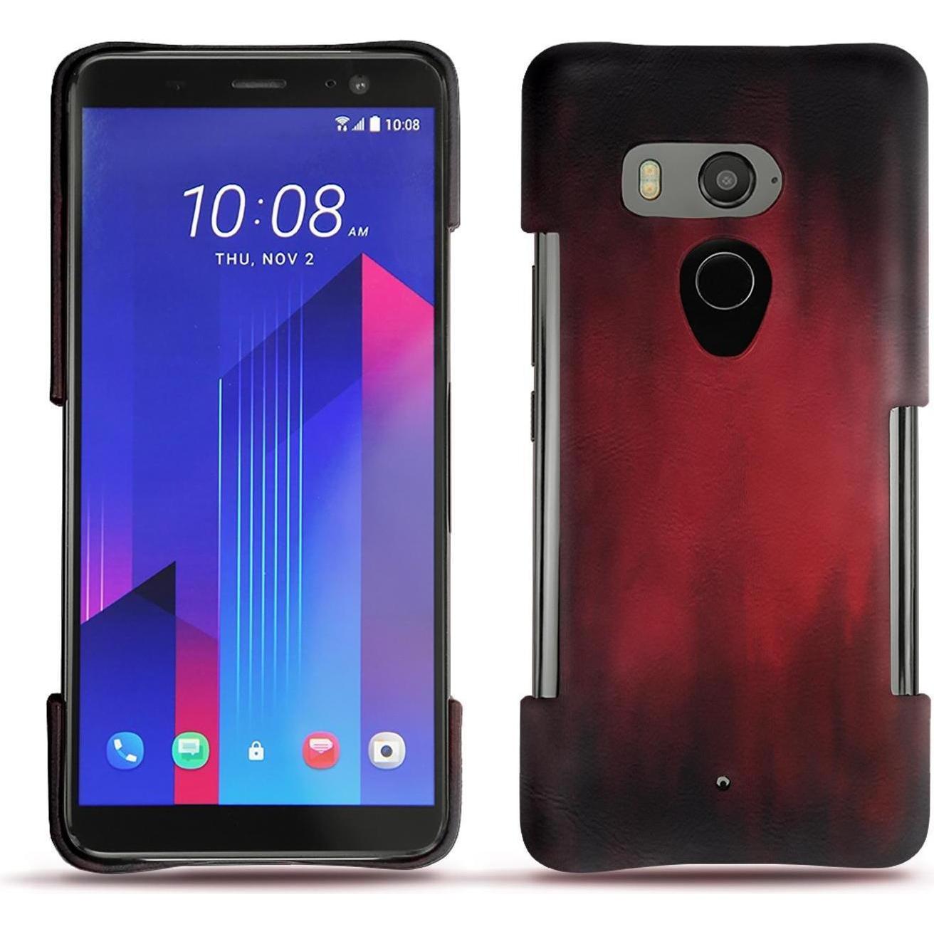 Noreve Lederschutzhülle (HTC U11+), Smartphone Hülle, Rot