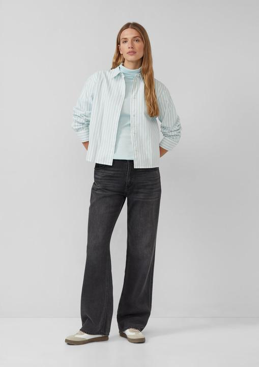 Immagine prodotto s.Oliver Bluse Gestreifte Baumwoll-Bluse mit Smok-Detail (32, 36)