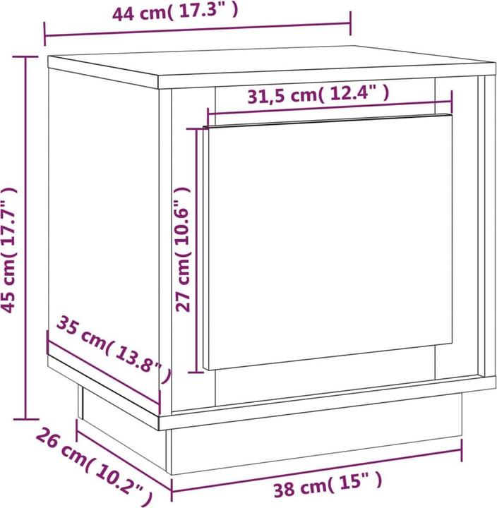 Immagine prodotto vidaXL Nachttisch (44 x 35 x 45 cm)