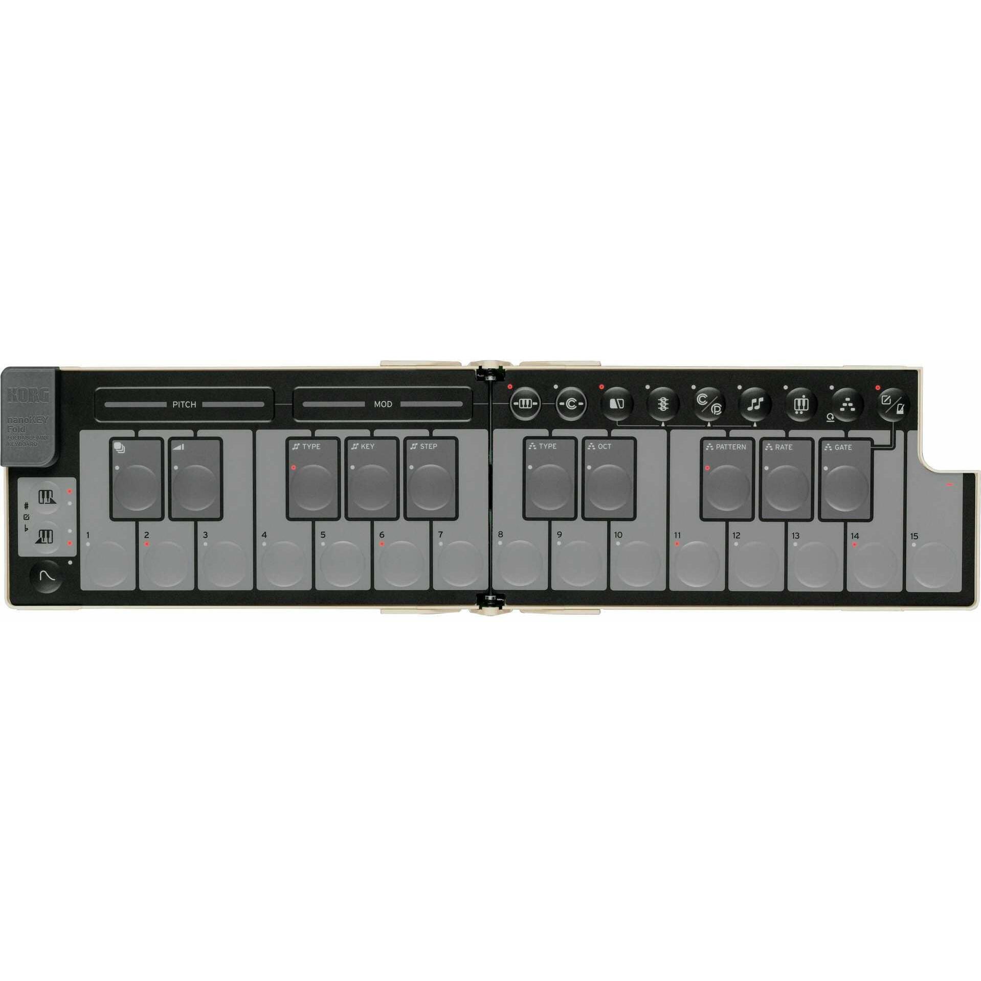 Korg Tastiera controller nanoKEY Fold Sand Beige Limited (Tastiera), Controller MIDI, Beige