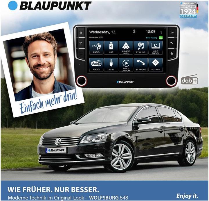 Productafbeelding Blaupunkt Wolfsburg 648 (Android auto, Apple Carplay)