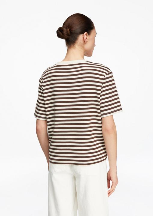 Produktbild Comma Basic Fit T-Shirt mit garngefärbten Streifen (38)