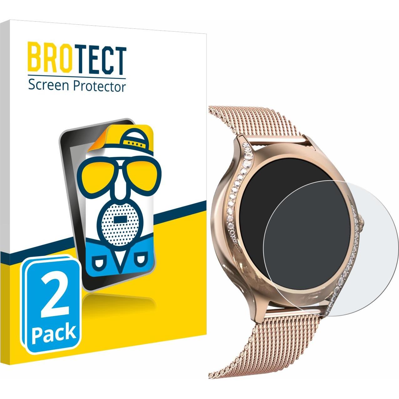 BROTECT Entspiegelungsfolie Displayschutz Displayschutzfolie Folie Matt, Smartwatch Schutzfolie, Schwarz