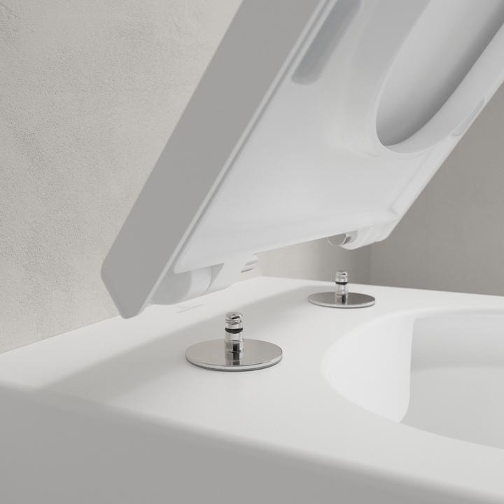 Actual product image Villeroy & Boch V&B WC seat MEMENTO 2.0 QuickRelease u SC function stone white