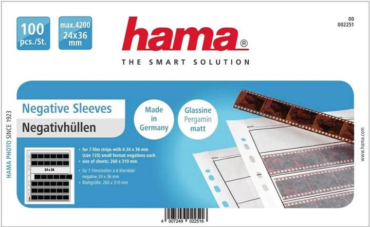 Produktbild Hama Negativhüllen 24x36 mm Pergamentpapier (22510000) (31 x 26 cm)