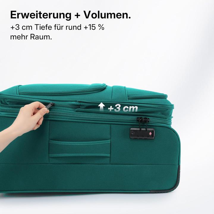Produktbild Münicase Erweiterbarer Stoffkoffer mit Frontfächern (38 l)