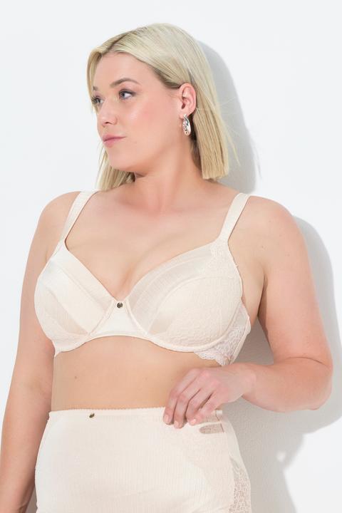 Produktbild Ulla Popken Bügel-BH, Softschalen, Satin, Spitze, Cup B - F (90 F)