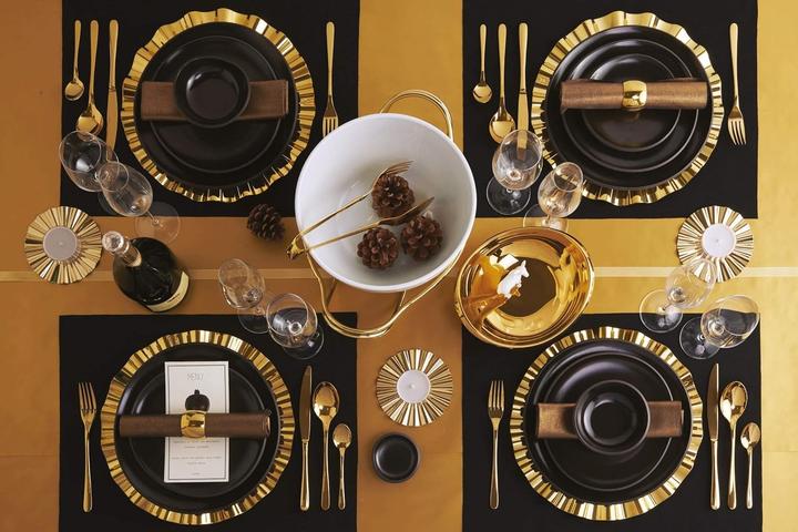 Actual product image Rosenthal Cutlery set 60 pcs. Stainless steel/PVD gold button (60 pcs., Cutlery set)