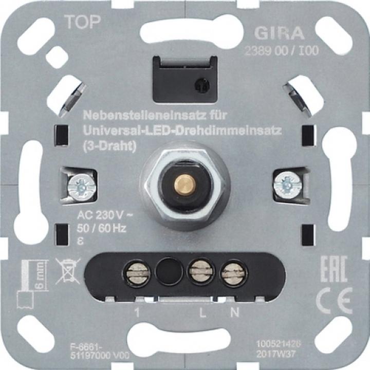 Actual product image Gira Universal LED rotary dimmer 238900 Insert extension unit