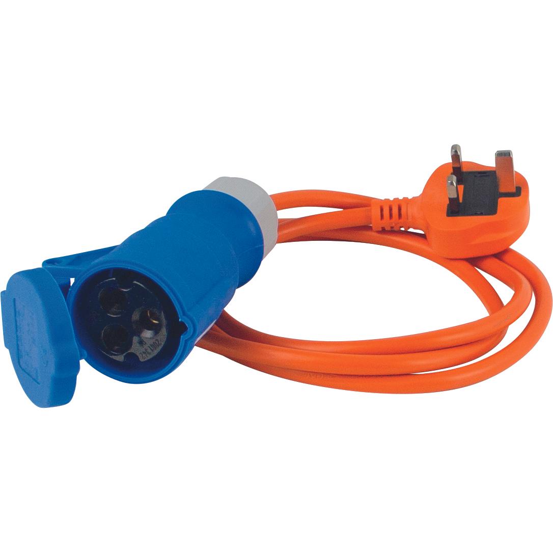 Thumbnail - As - Schwabe, Netzstecker + Netzkupplung, CEE Adapterleitung British Standard BS1363