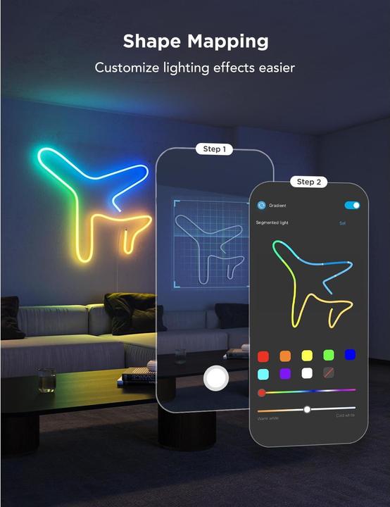 Immagine prodotto Govee Striscia luminosa al neon (RGBIC, 400 cm, Interno)