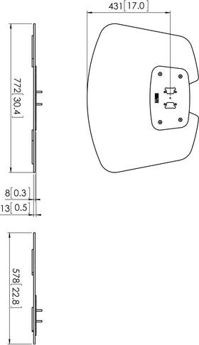 Actual product image Vogels PFF7020S, Connect-it base plate large, silver (Mounting- / Adapterplates)