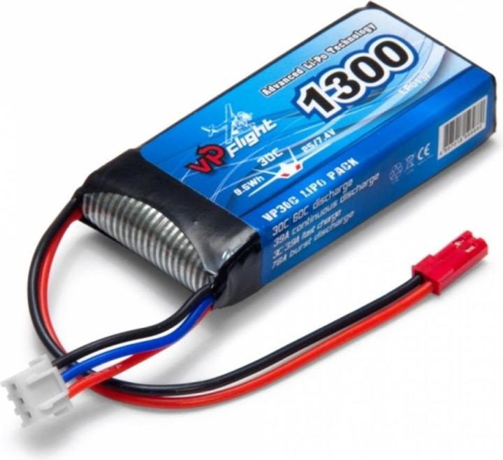Li-Po Battery 2S 7,4V 1300mAh 30C JST-RCY (BEC) Li-Po Battery 2S 7,4V 1300mAh 30C JST-RCY (BEC)