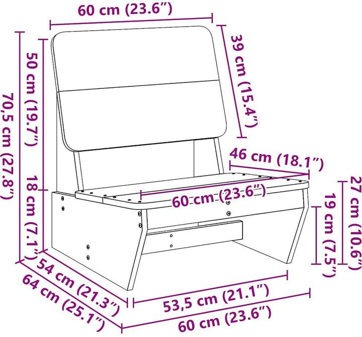 Image du produit vidaXL Gartenstuhl