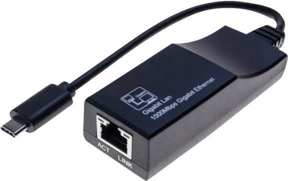 Dexlan Adaptateur réseau Gigabit, adaptateur réseau USB Type-C (Thunderbolt 3) notamment pour les (USB-C 3.1 Gen 1, RJ45 (1x))