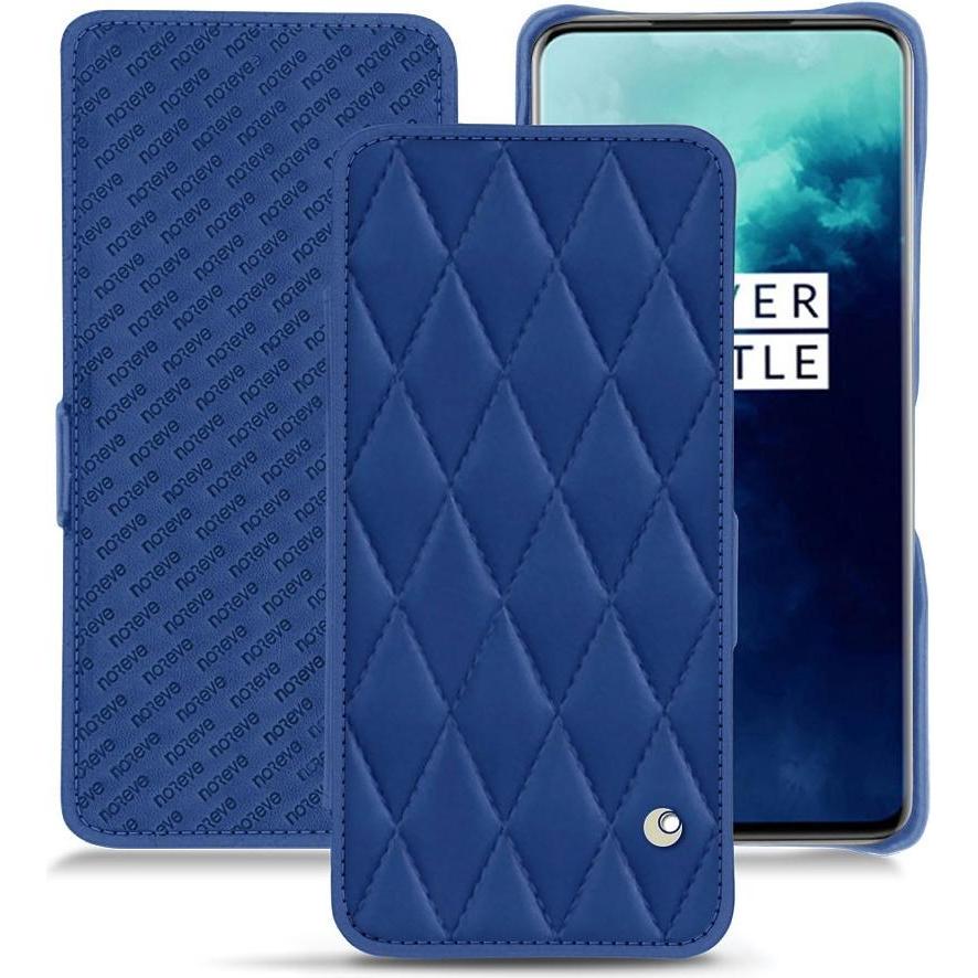 Noreve Lederschutzhülle horizontal (OnePlus 7T Pro), Smartphone Hülle, Blau