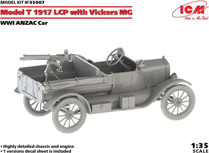 Produktbild ICM Model T 1917 LCP with Vickers MG, WWI ANZAC Car
