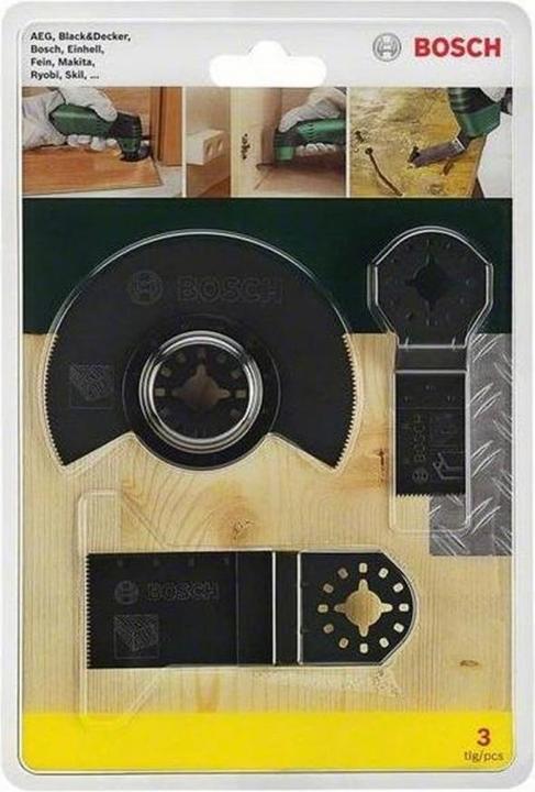 Bosch Zubehör Starlock Starter-Set Holz, 3-teilig, für Multifunktionsgeräte