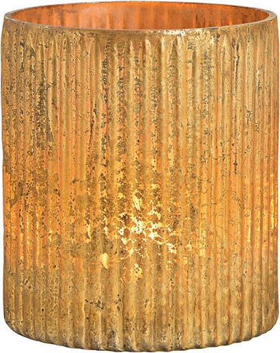 Image du produit G. Wurm Lanterne en verre doré (L / H / P) 11x13x11cm