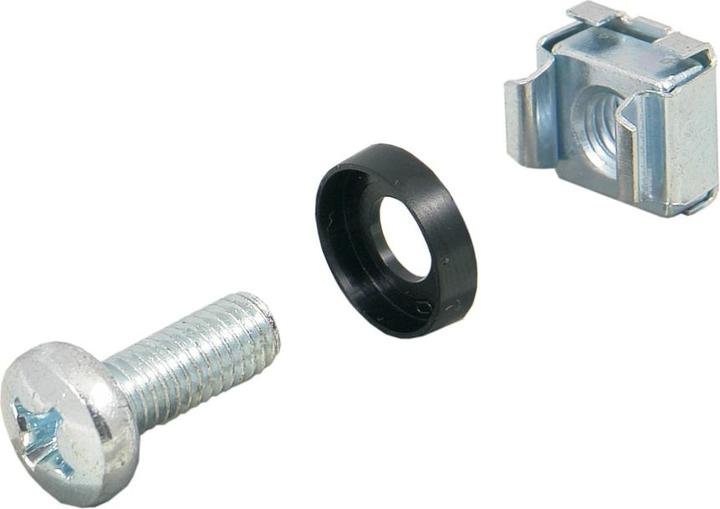 Produktbild Schroff 19"-Befestigungssatz (Schraube, Scheibe, Mutter) - BEFESTIGUNGSSATZ M6 100STK