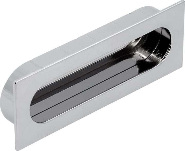 Siro Muschelgriff Azan Breite 125 mm, Einlassmass 121 x 39 mm, ZN verchromt poliert