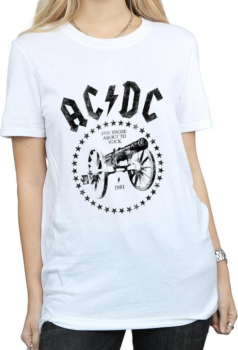 Produktbild AC/DC We Salute You Cannon Baumwolle Boyfriend TShirt (S)