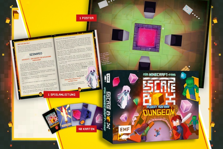 Produktbild Die Escape-Box für Minecraft-Fans: Flucht aus dem Dungeon (Deutsch)