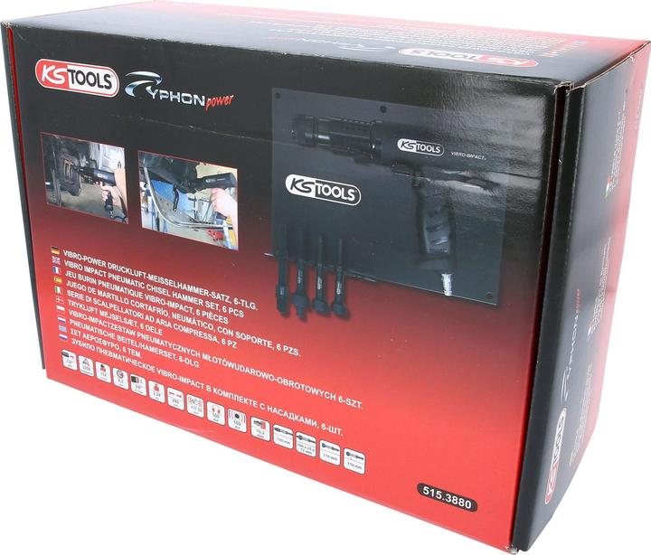 Actual product image KS Tools Vibro-Power pneumatic chisel hammer set. 6 pcs. 51 (Petrol)