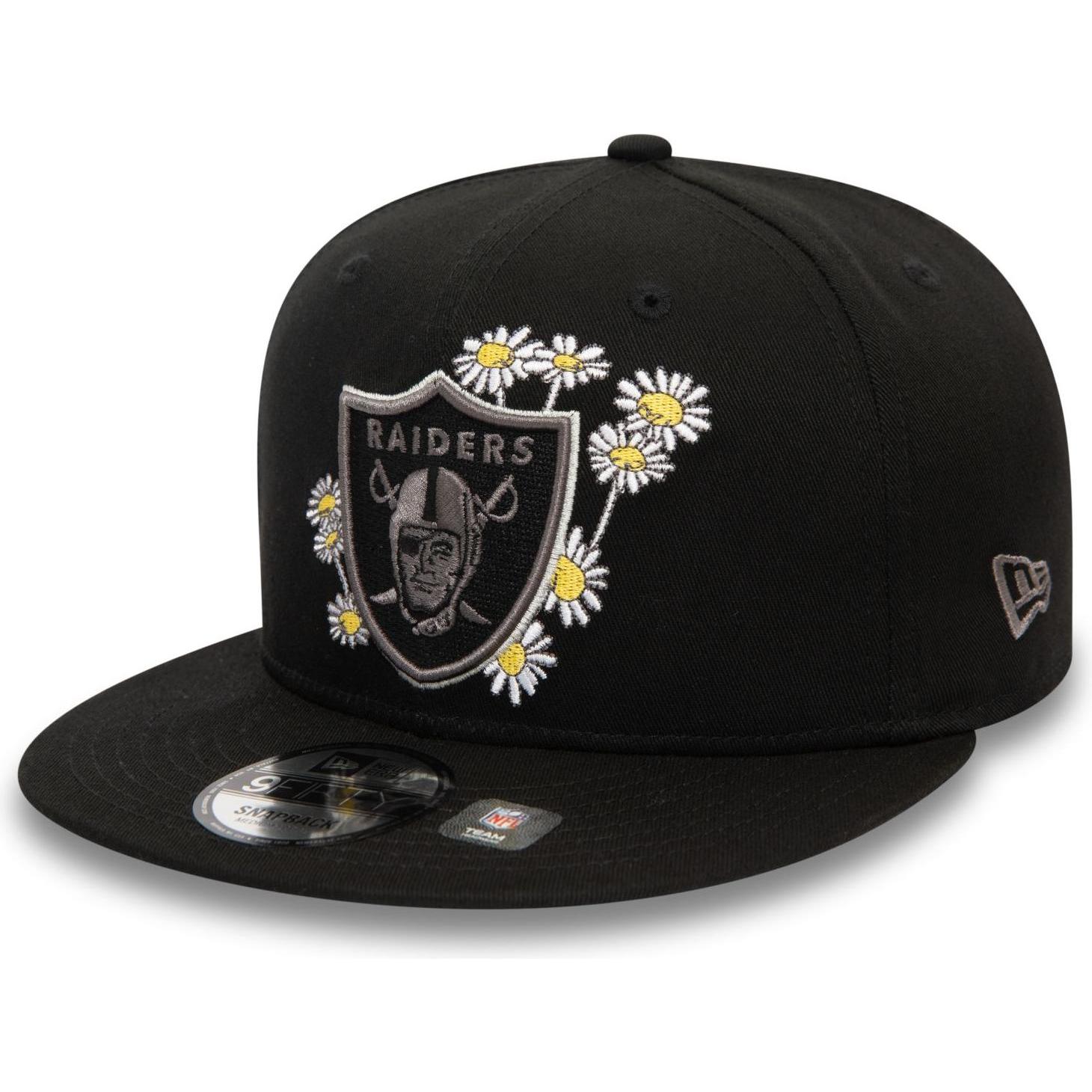 New Era, Herren, Cap, 9Fifty Snapback Cap - FLOWER Las Vegas Raiders - M/L, Schwarz, (M)