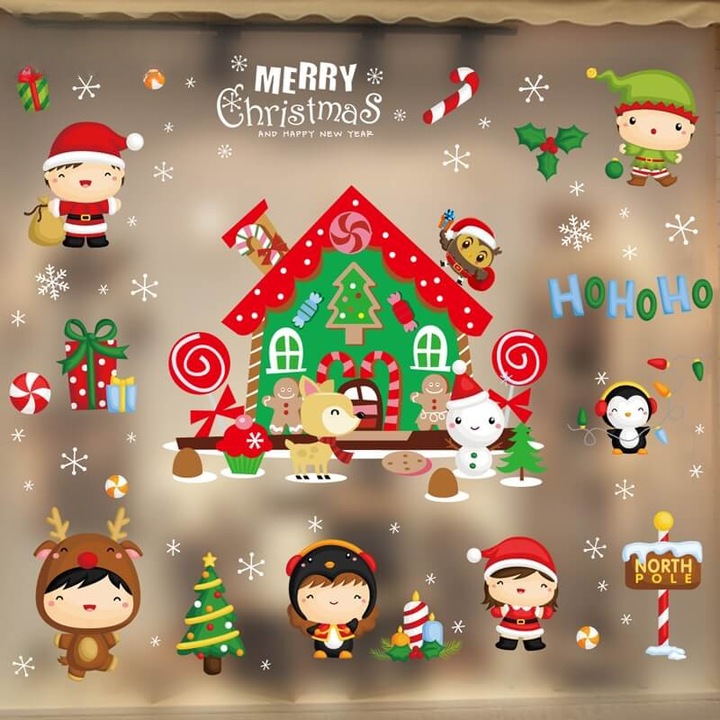 Actual product image Cover-Discount Wall Sticker Tattoo Sticker Christmas Secret Santa
