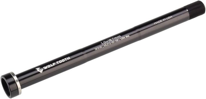 Wolf Tooth Thru axle, HR 12x167mm, M12x1.0, 16.5mm, black