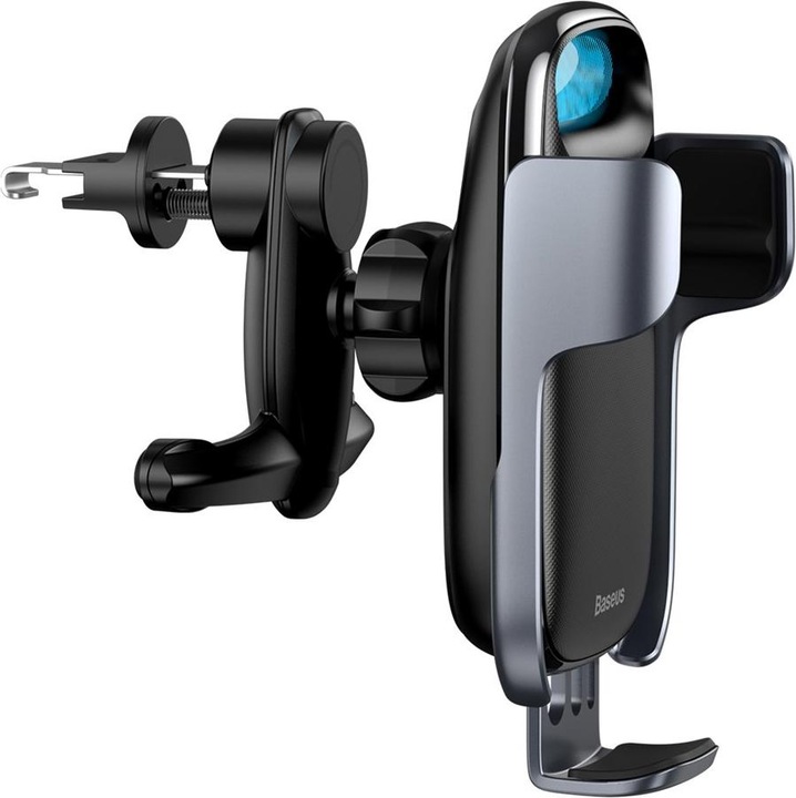 Actual product image Baseus Milky Way gravity car mount with Qi 15W induction charger black