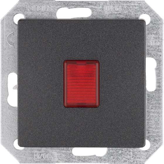 Siemens, Zubehör Schalterprogramm, Lichtsignal carbon Basis+zentr.Abdeckpl 5TD2865