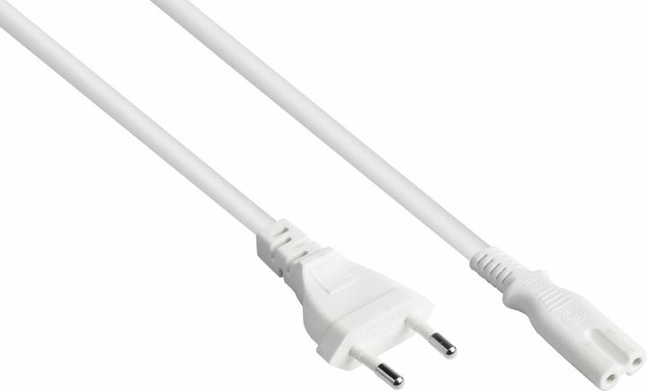 Produktbild Kabelmeister Euro-Netzkabel Euro-Stecker Typ C an abisolierte Enden, weiss, 0,75 mmÂ², 5 m (5 m)