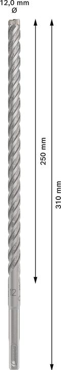 Produktbild Bosch Zubehör PRO SDS plus-5X Hammerbohrer, 12 x 250 x 310 mm (12 Millimeter)