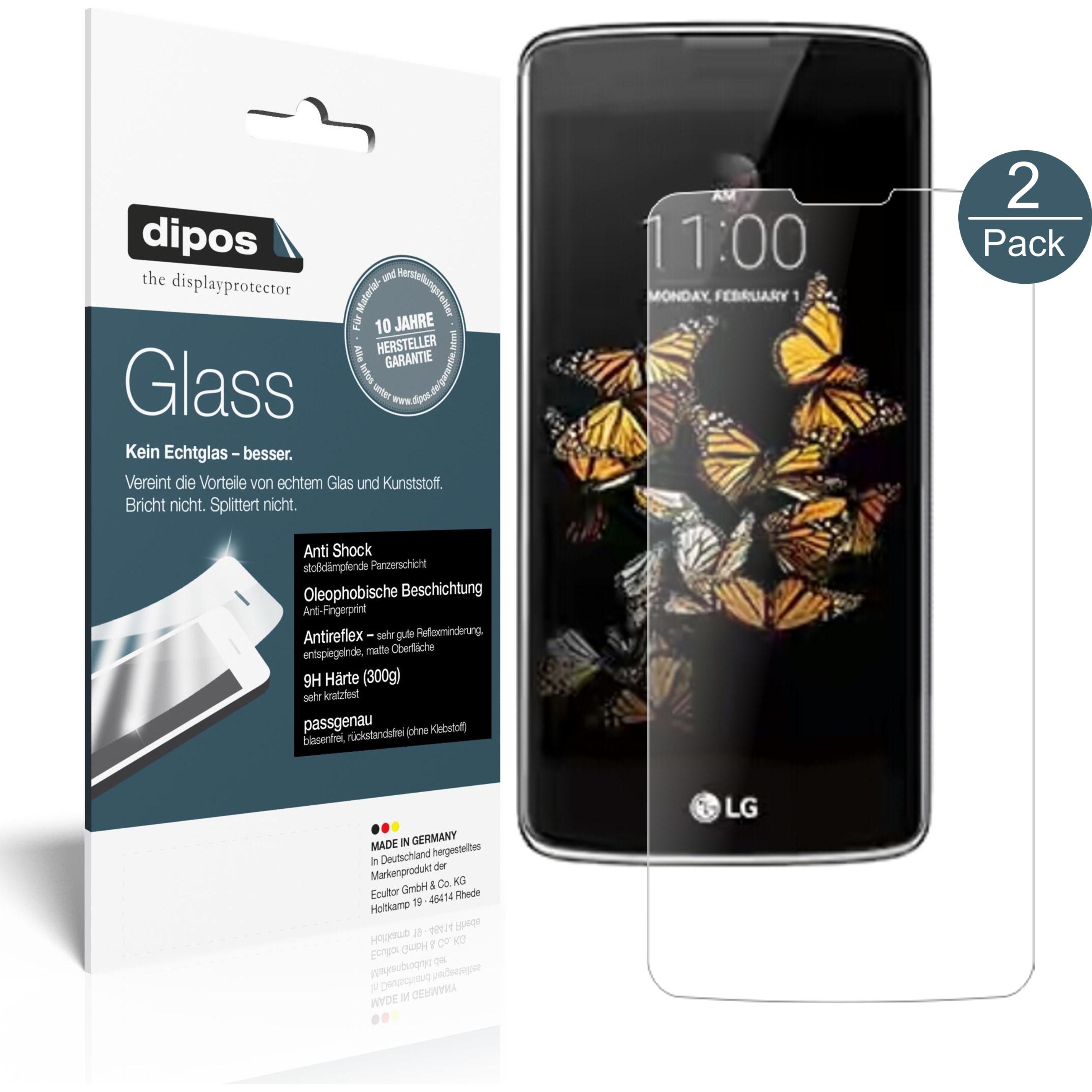 Dipos Displayschutz Anti-Shock (2 Stück, LG K8 2017), Smartphone Schutzfolie, Transparent